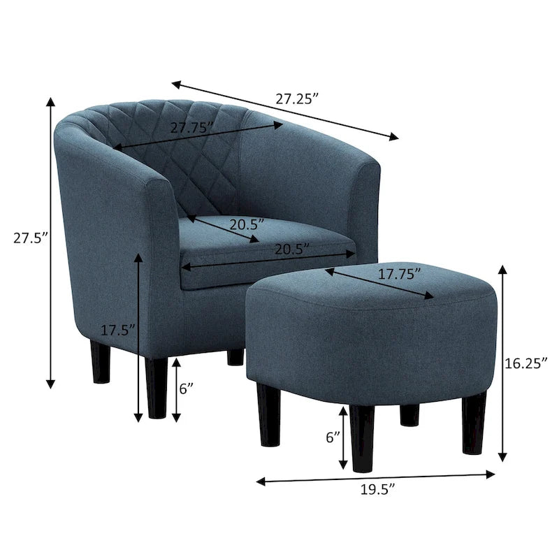 Convenience Concepts Sedia d'accento con pouf Roosevelt Take a Seat 12