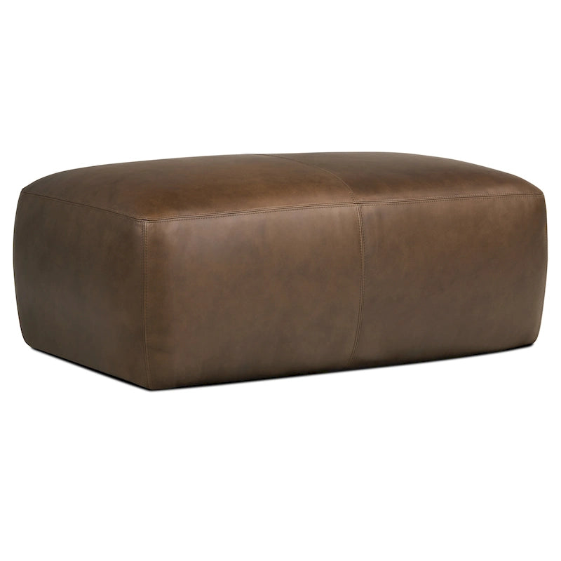 Poly & Bark Denver Leather Ottoman - Full Grain Genuine Italian Leather 41