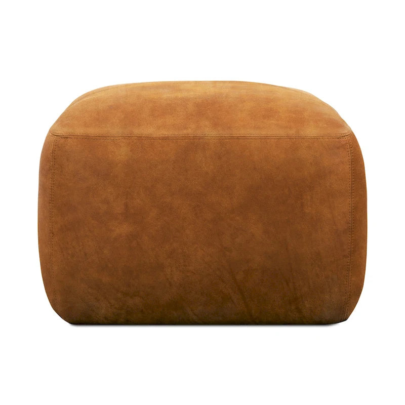 Poly & Bark Denver Leather Ottoman - Full Grain Genuine Italian Leather 4