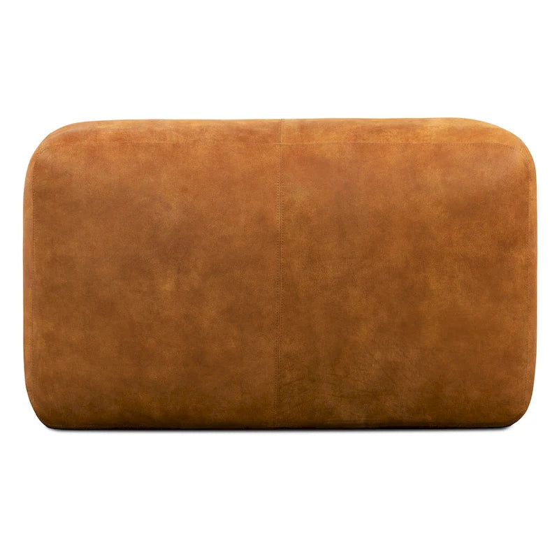 Poly & Bark Denver Leather Ottoman - Full Grain Genuine Italian Leather 5