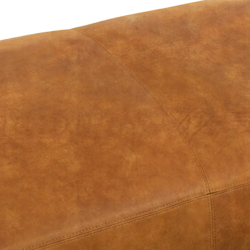 Poly & Bark Denver Leather Ottoman - Full Grain Genuine Italian Leather 8