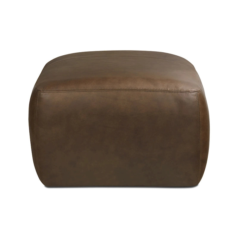 Poly & Bark Denver Leather Ottoman - Full Grain Genuine Italian Leather 15