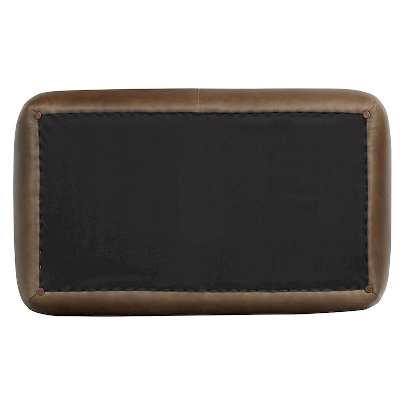 Poly & Bark Denver Leather Ottoman - Full Grain Genuine Italian Leather 17