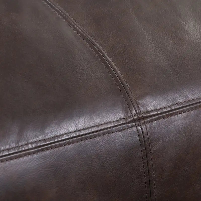 Poly & Bark Denver Leather Ottoman - Full Grain Genuine Italian Leather 30