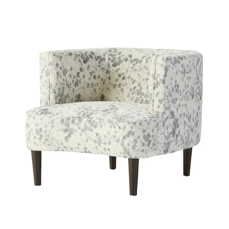 Roundhill Furniture Isla Chenille Oversized Living Room Barrel Accent Chair with Arms 15