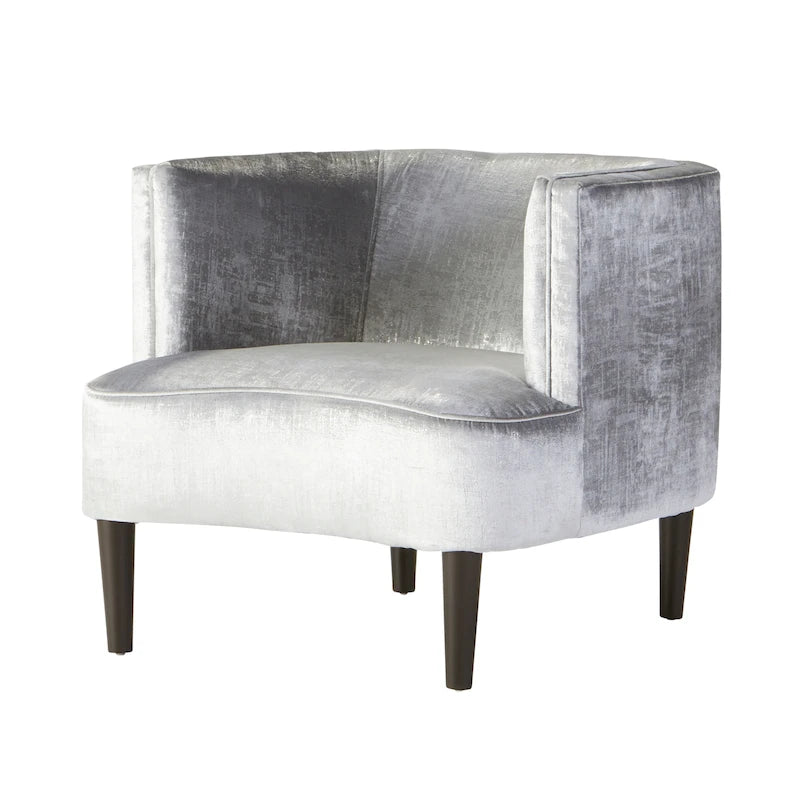 Roundhill Furniture Isla Chenille Oversized Living Room Barrel Accent Chair with Arms 16