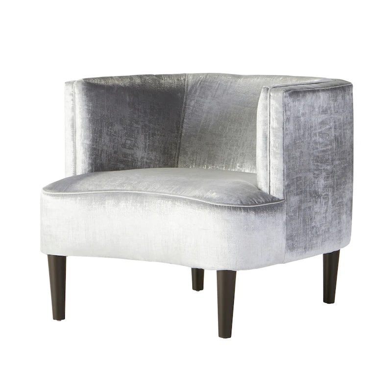 Roundhill Furniture Isla Chenille Oversized Living Room Barrel Accent Chair with Arms 11