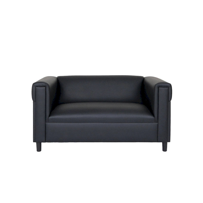 Coast to Coast Sofas Divano a Due Posti Moderno di Metà Secolo Ecopelle Struttura in Legno Massello Imbottito 3