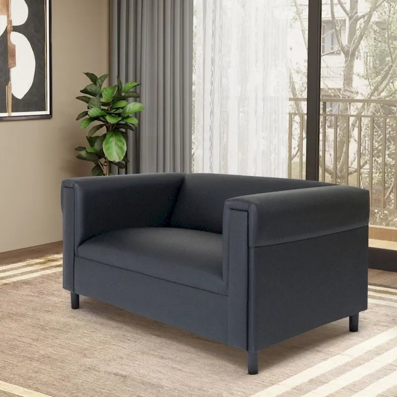 Coast to Coast Sofas Divano a Due Posti Moderno di Metà Secolo Ecopelle Struttura in Legno Massello Imbottito 6