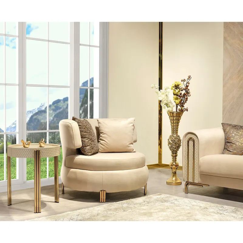 Parisle 4 Pieces Living Room Sets 2 Sofa 2 Chair 1 Coffe Table 3