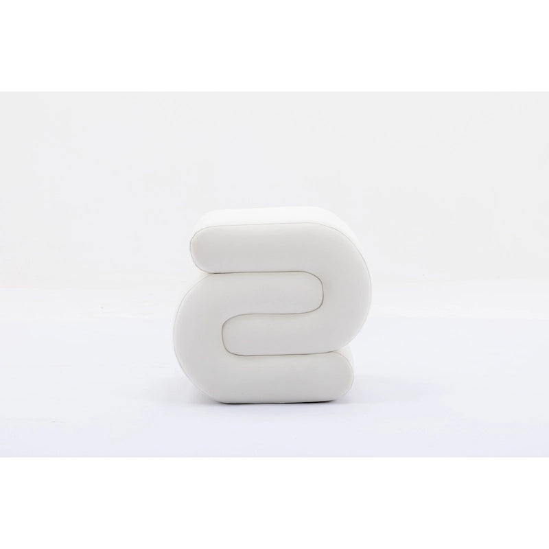 Modern S-shape Ottoman Makeup Stool Footstool for Living Room,Bedroom 35