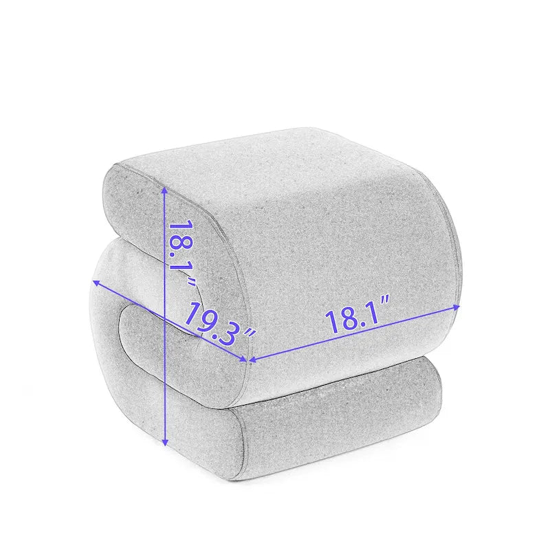 Modern S-shape Ottoman Makeup Stool Footstool for Living Room,Bedroom 15