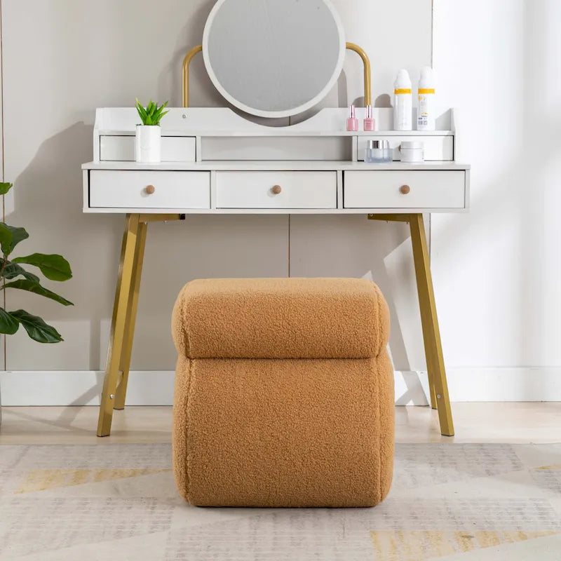 Modern S-shape Ottoman Makeup Stool Footstool for Living Room,Bedroom 21