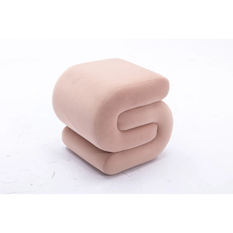 Modern S-shape Ottoman Makeup Stool Footstool for Living Room,Bedroom 27