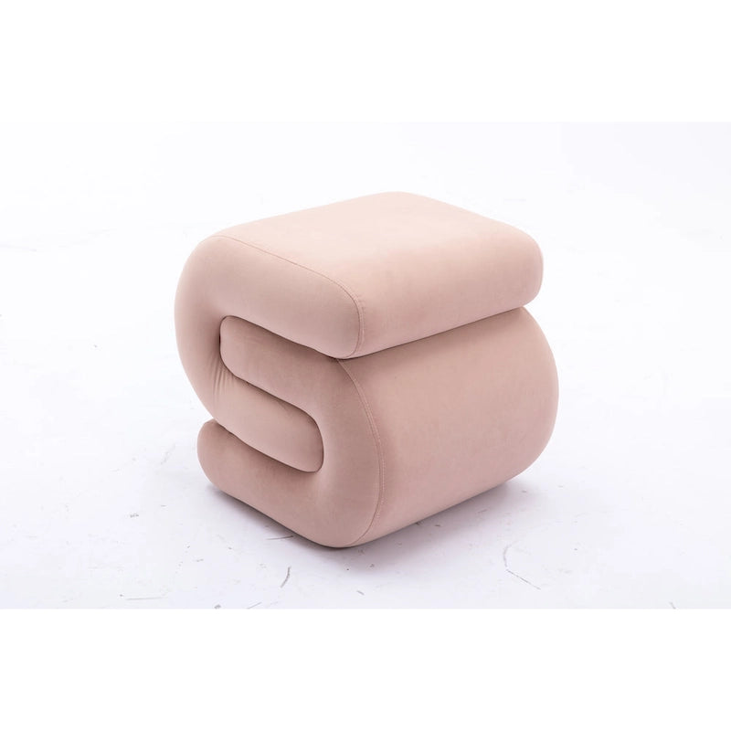 Modern S-shape Ottoman Makeup Stool Footstool for Living Room,Bedroom 28