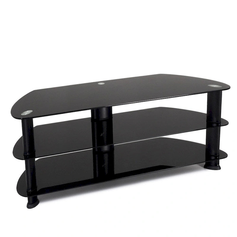 Laguna Corner Satin Black TV Stand, for up to 65 TVs 4