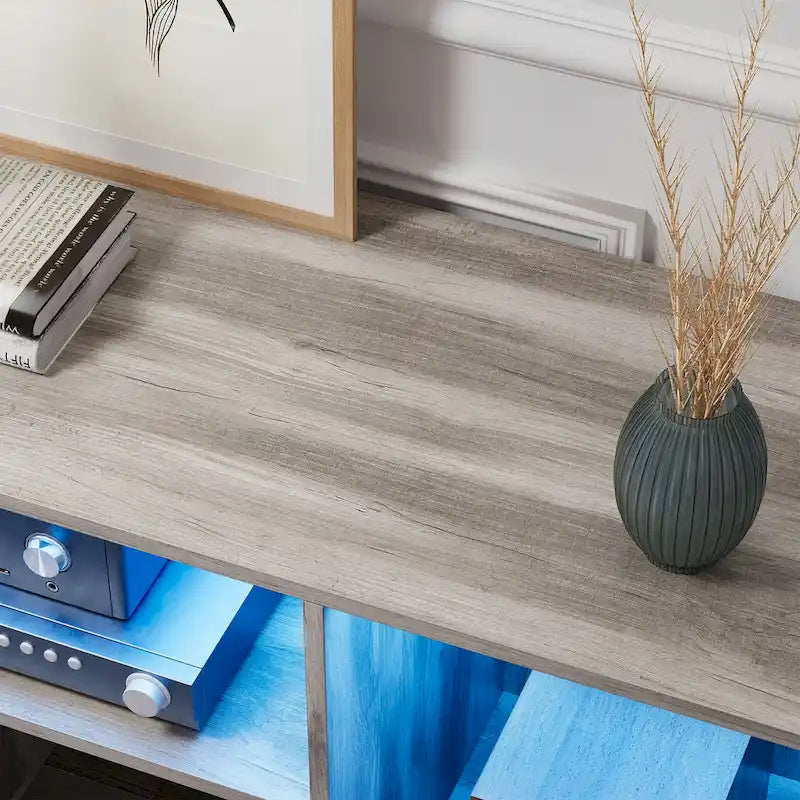 Mobile TV fai da te Moasis Modern, centro d'intrattenimento deformabile con striscia luminosa a LED 4