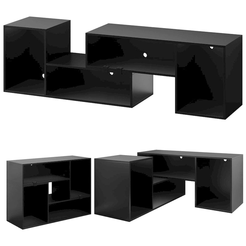 Mobile TV fai da te Moasis Modern, centro d'intrattenimento deformabile con striscia luminosa a LED 26