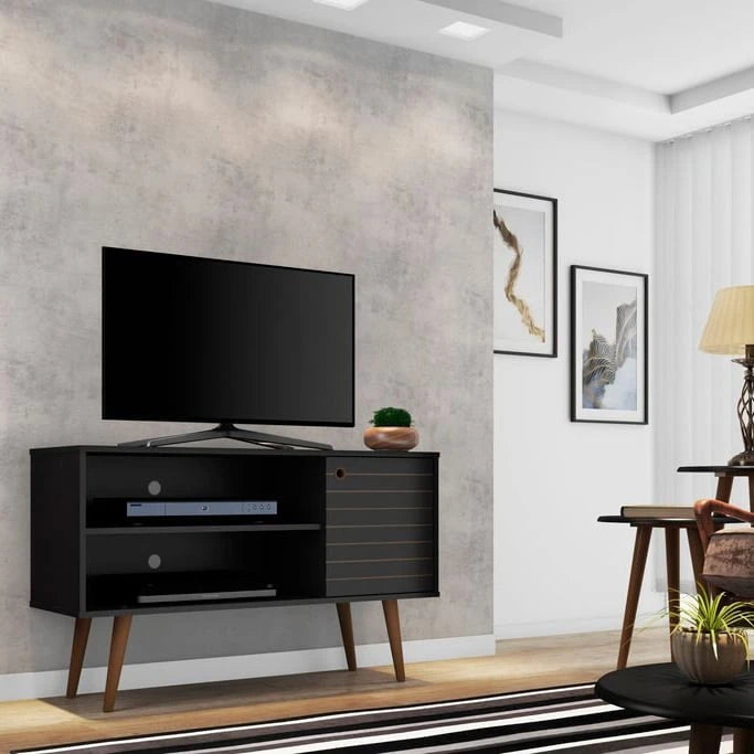 Mid-century Modern Liberty 2-shelf TV Stand 11