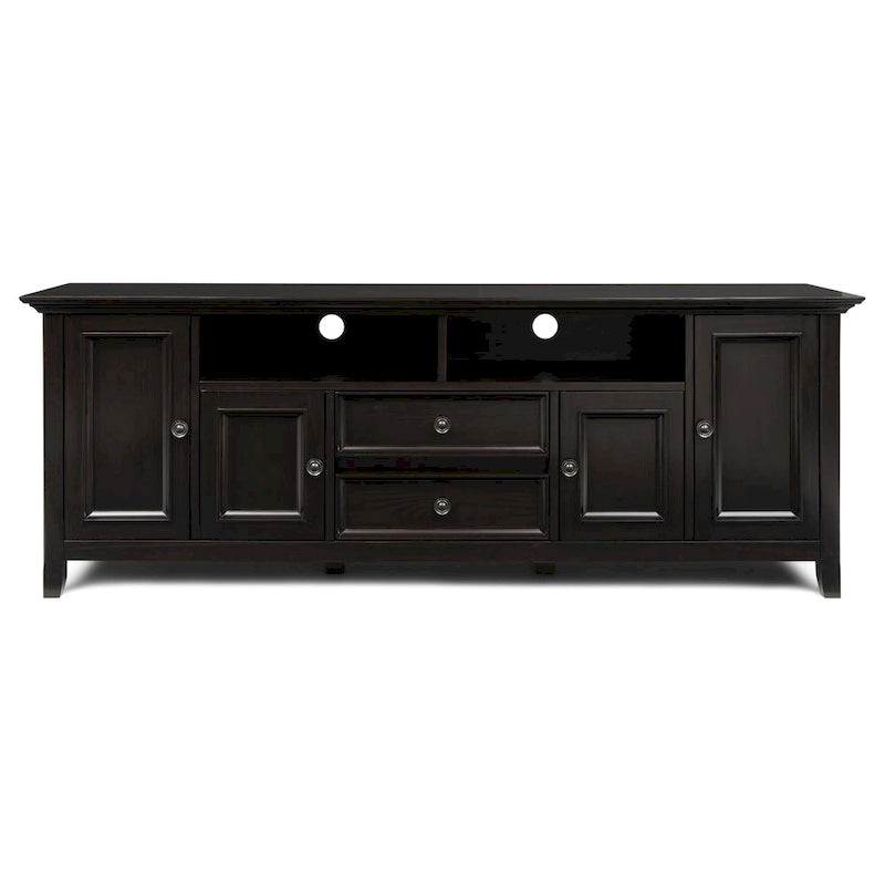 WYNDENHALL Halifax 72 inch Wide Solid Wood Transitional TV Stand - 72w x 19d x 26 h 4