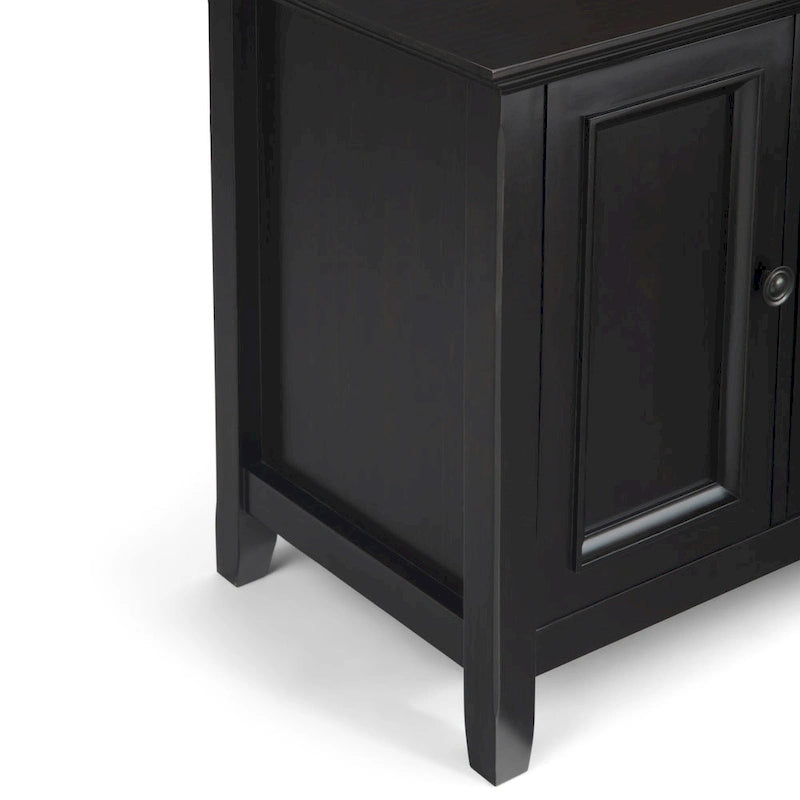 WYNDENHALL Halifax 72 inch Wide Solid Wood Transitional TV Stand - 72w x 19d x 26 h 7