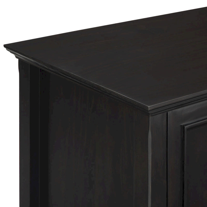 WYNDENHALL Halifax 72 inch Wide Solid Wood Transitional TV Stand - 72w x 19d x 26 h 9