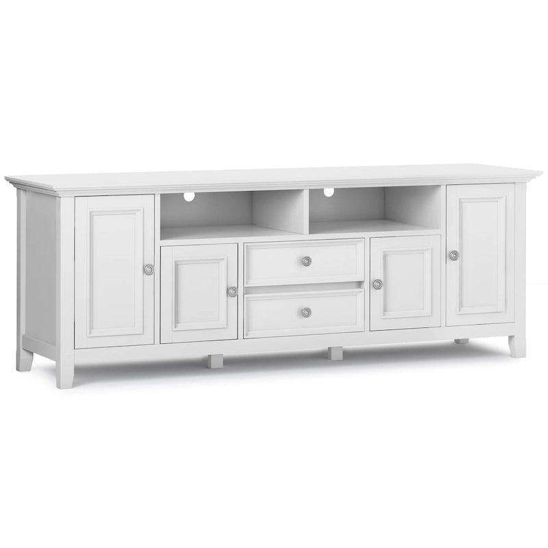 WYNDENHALL Halifax 72 inch Wide Solid Wood Transitional TV Stand - 72w x 19d x 26 h 13