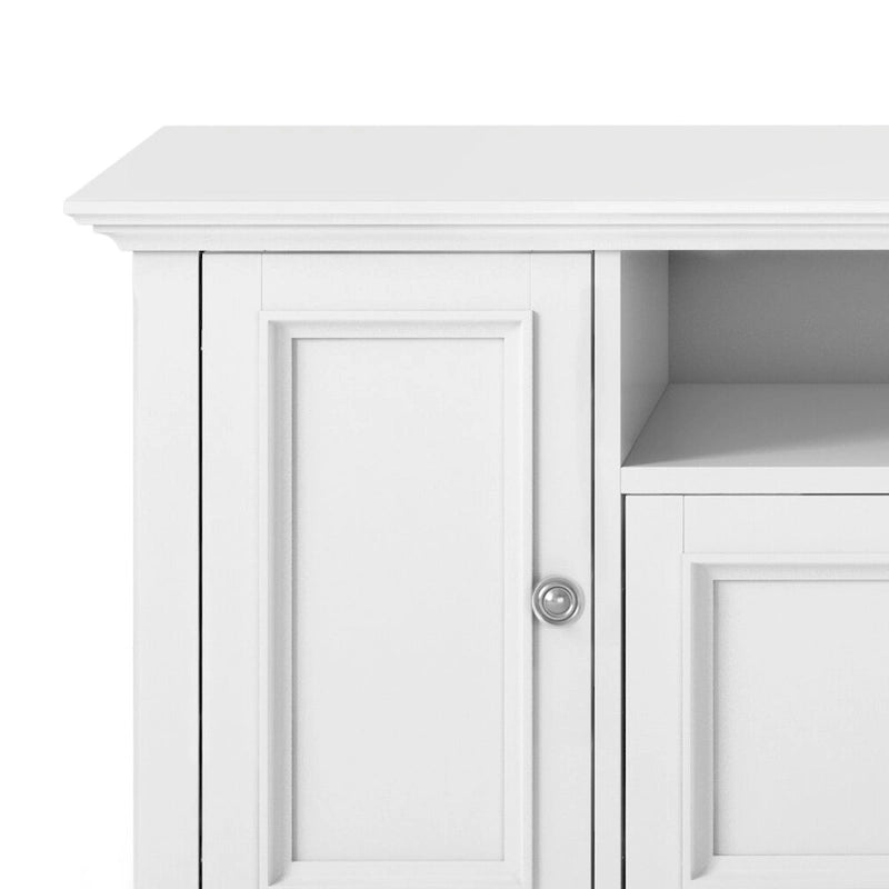 WYNDENHALL Halifax 72 inch Wide Solid Wood Transitional TV Stand - 72w x 19d x 26 h 15