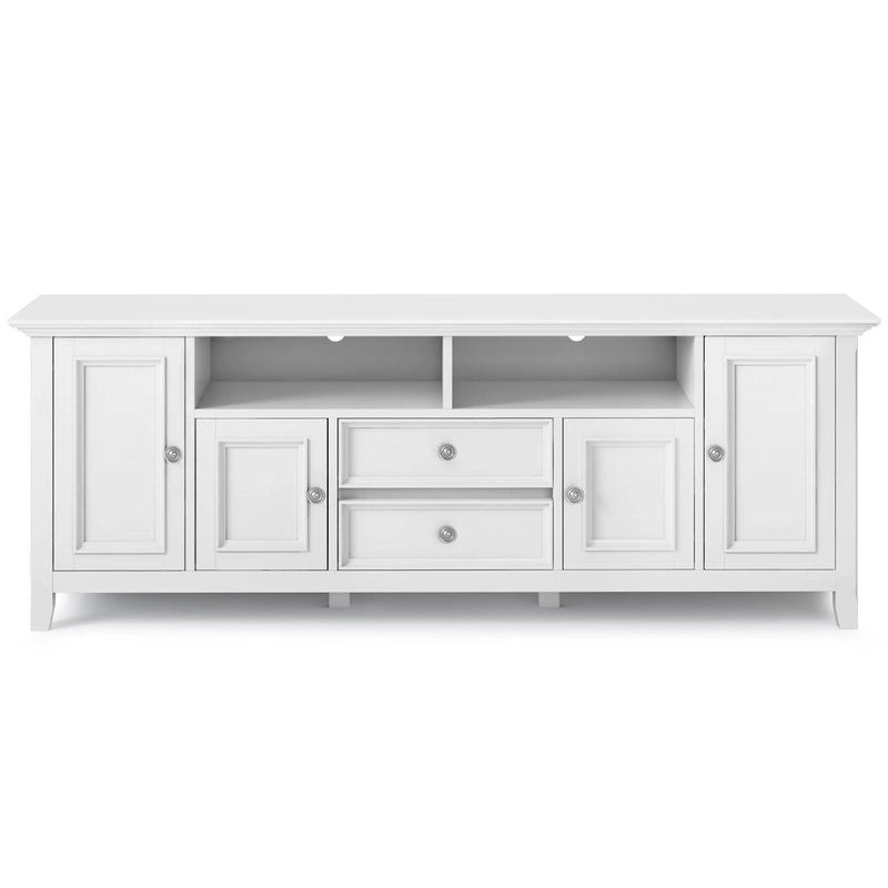 WYNDENHALL Halifax 72 inch Wide Solid Wood Transitional TV Stand - 72w x 19d x 26 h 18