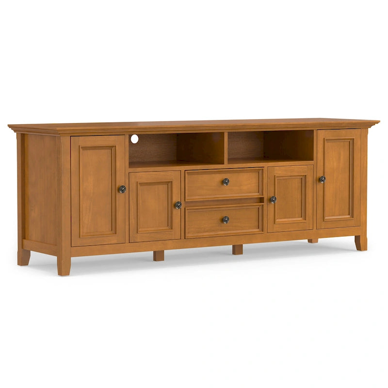 WYNDENHALL Halifax 72 inch Wide Solid Wood Transitional TV Stand - 72w x 19d x 26 h 23