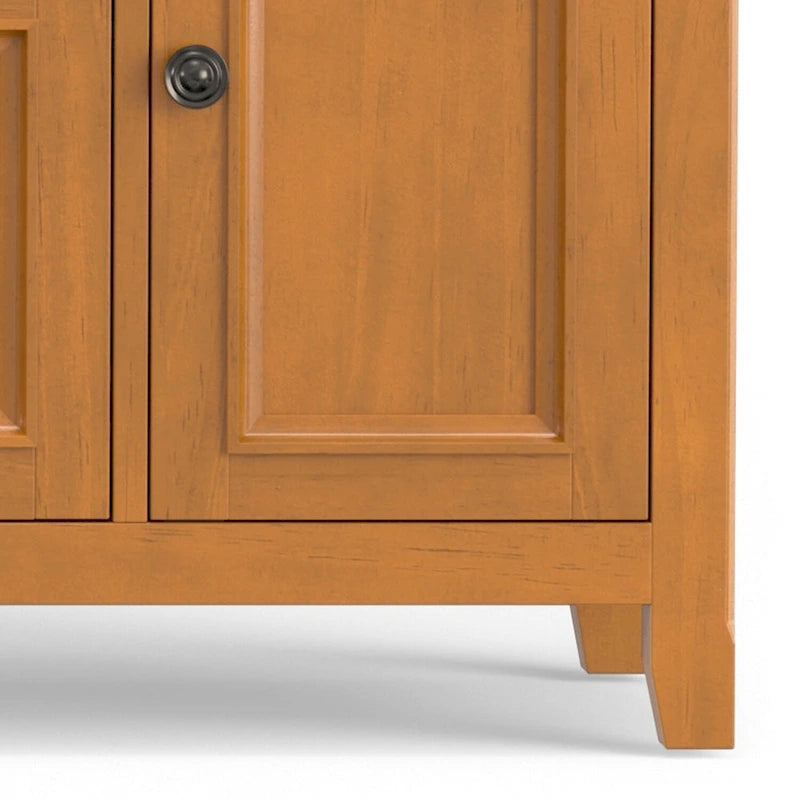WYNDENHALL Halifax 72 inch Wide Solid Wood Transitional TV Stand - 72w x 19d x 26 h 27