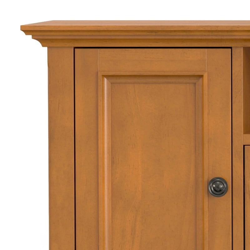 WYNDENHALL Halifax 72 inch Wide Solid Wood Transitional TV Stand - 72w x 19d x 26 h 29