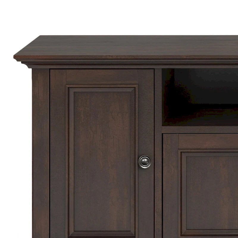 WYNDENHALL Halifax 72 inch Wide Solid Wood Transitional TV Stand - 72w x 19d x 26 h 35