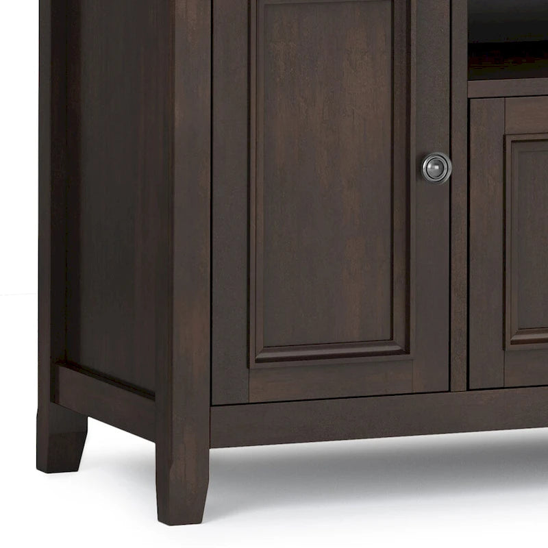 WYNDENHALL Halifax 72 inch Wide Solid Wood Transitional TV Stand - 72w x 19d x 26 h 39