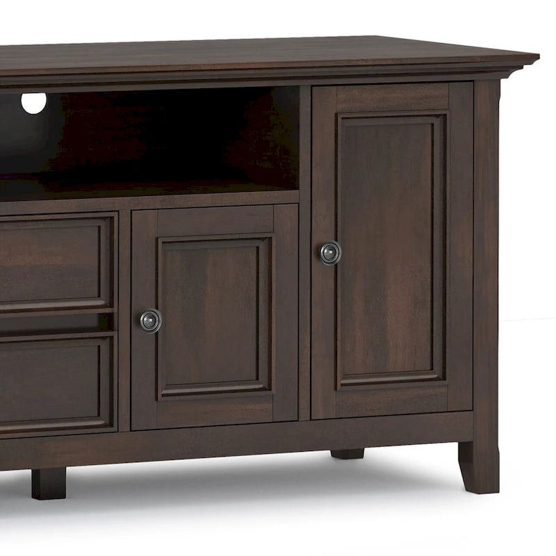 WYNDENHALL Halifax 72 inch Wide Solid Wood Transitional TV Stand - 72w x 19d x 26 h 40