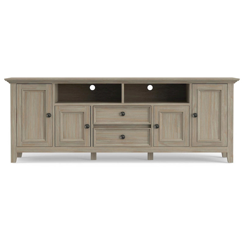 WYNDENHALL Halifax 72 inch Wide Solid Wood Transitional TV Stand - 72w x 19d x 26 h 44