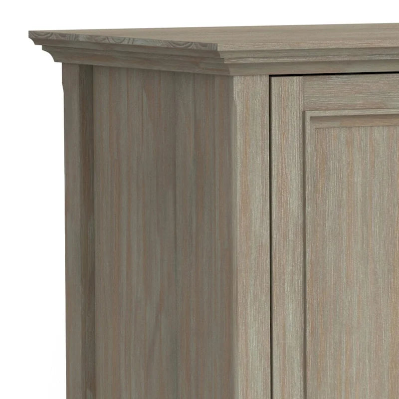 WYNDENHALL Halifax 72 inch Wide Solid Wood Transitional TV Stand - 72w x 19d x 26 h 45