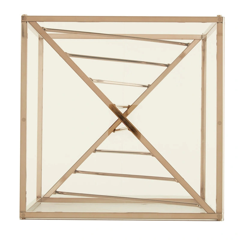 Hannah Square Metal and Glass Top End Tables by iNSPIRE Q Bold 5