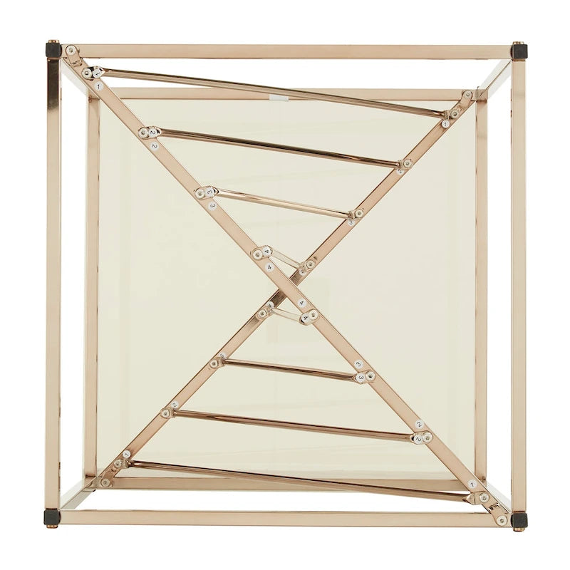 Hannah Square Metal and Glass Top End Tables by iNSPIRE Q Bold 6
