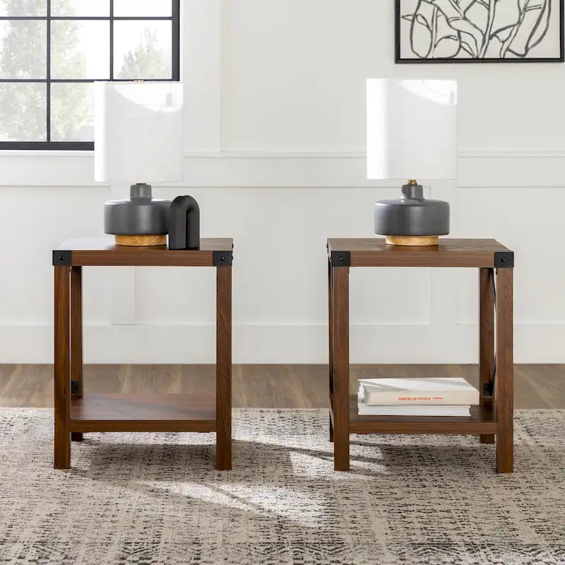 Middlebrook Kujawa 18-inch X-side Accent Table (Set of 2) 38