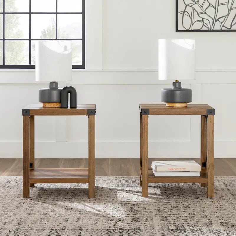 Middlebrook Kujawa 18-inch X-side Accent Table (Set of 2) 4