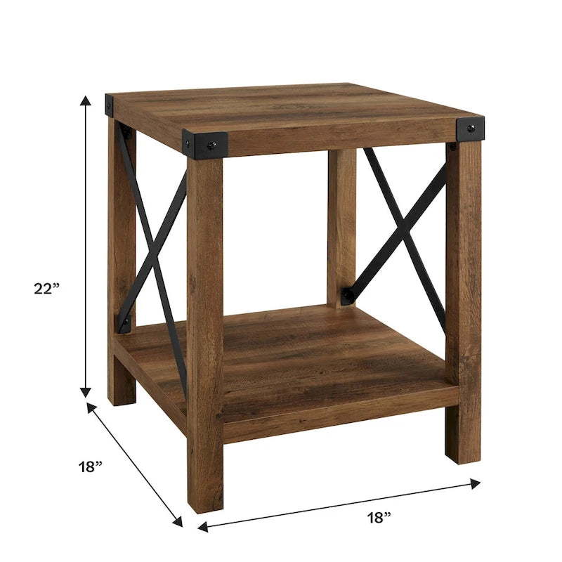 Middlebrook Kujawa 18-inch X-side Accent Table (Set of 2) 6