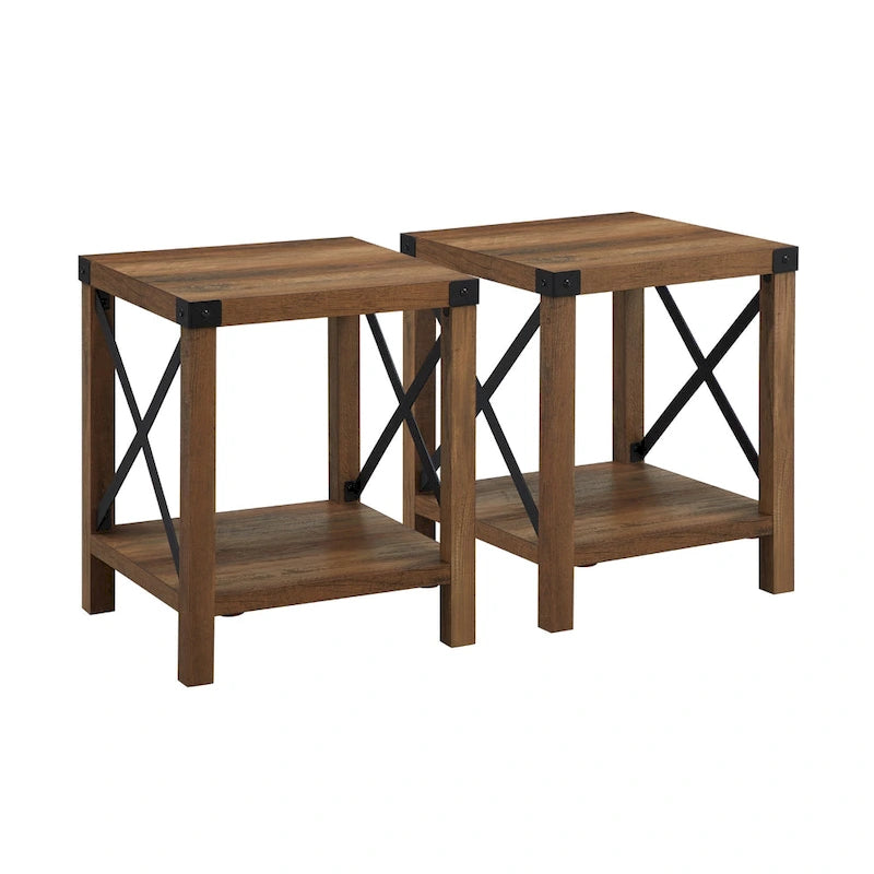 Middlebrook Kujawa 18-inch X-side Accent Table (Set of 2) 8