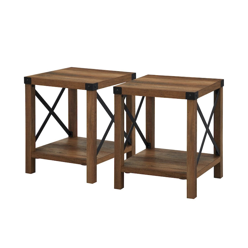 Middlebrook Kujawa 18-inch X-side Accent Table (Set of 2) 9