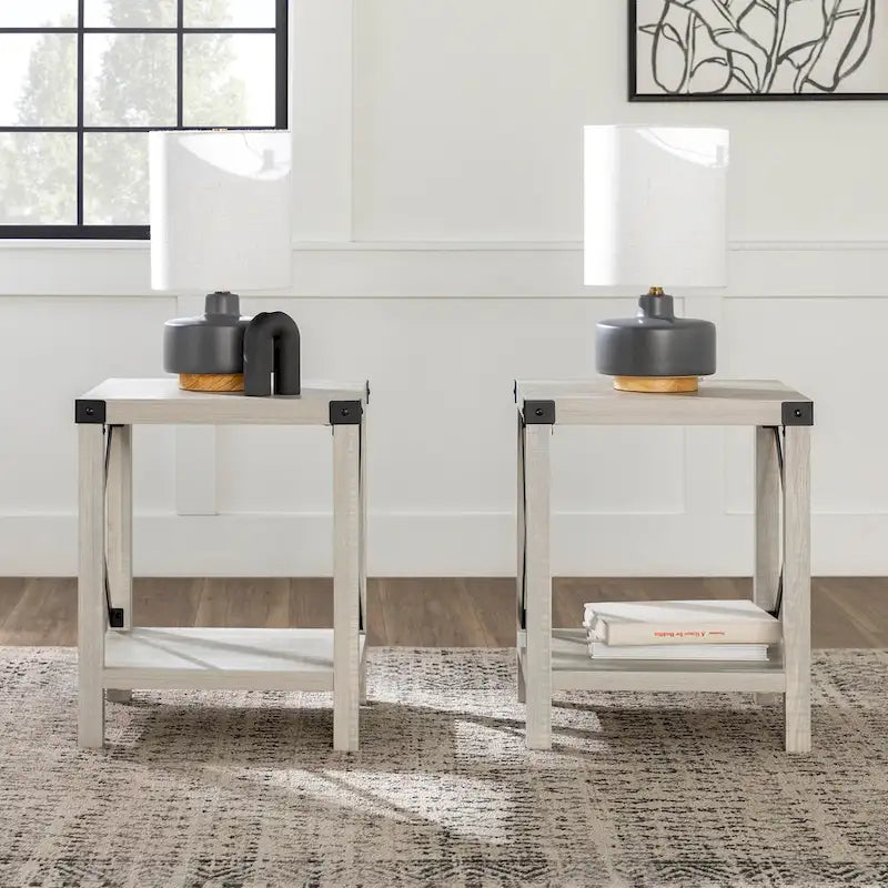 Middlebrook Kujawa 18-inch X-side Accent Table (Set of 2) 12