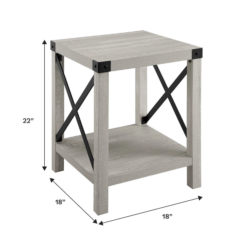 Middlebrook Kujawa 18-inch X-side Accent Table (Set of 2) 14