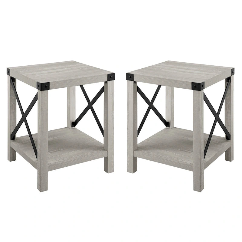 Middlebrook Kujawa 18-inch X-side Accent Table (Set of 2) 16