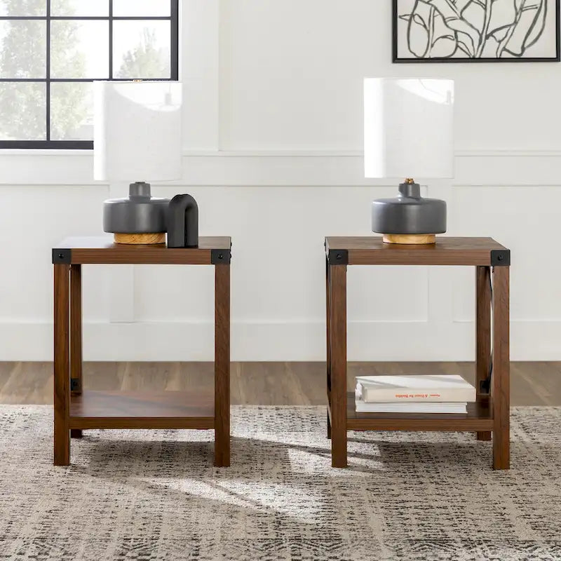 Middlebrook Kujawa 18-inch X-side Accent Table (Set of 2) 18