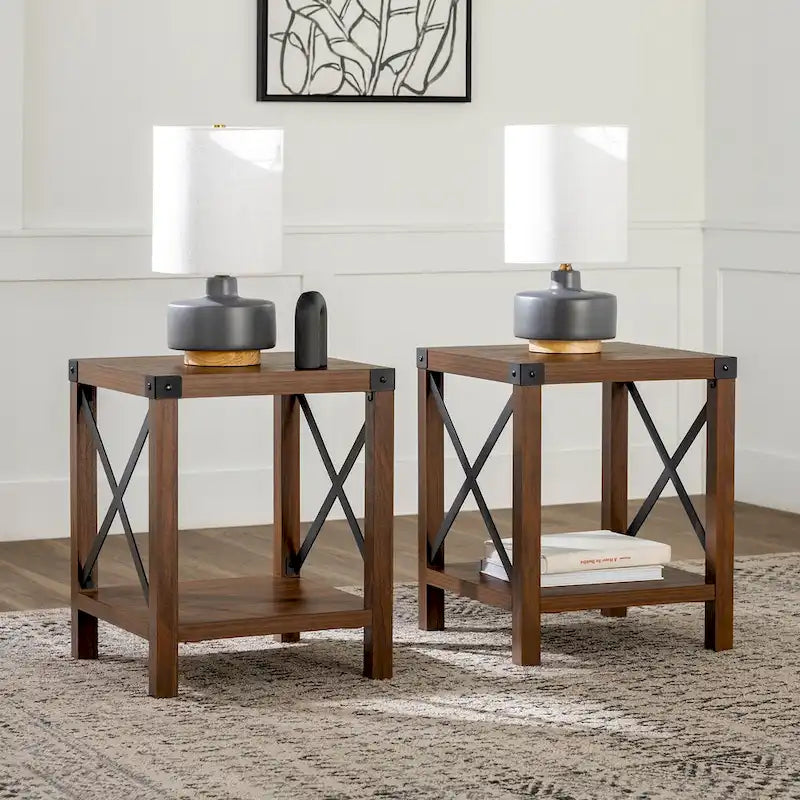 Middlebrook Kujawa 18-inch X-side Accent Table (Set of 2) 19