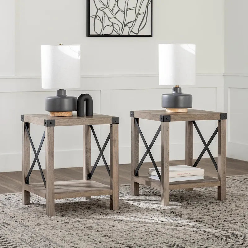 Middlebrook Kujawa 18-inch X-side Accent Table (Set of 2) 23